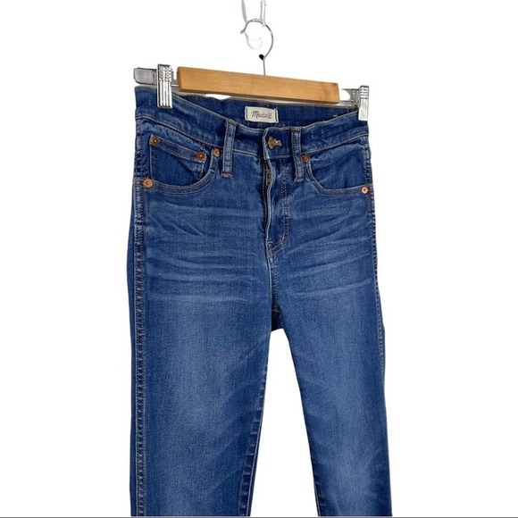 Madewell 9" High Rise Skinny Jeans Stretch faded indigo Size 26 - Picture 3 of 15